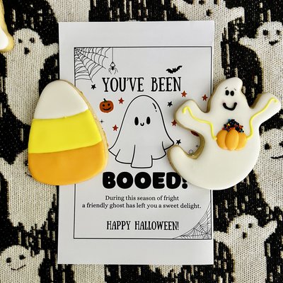 Single Trick Or treat Ghost Cookie