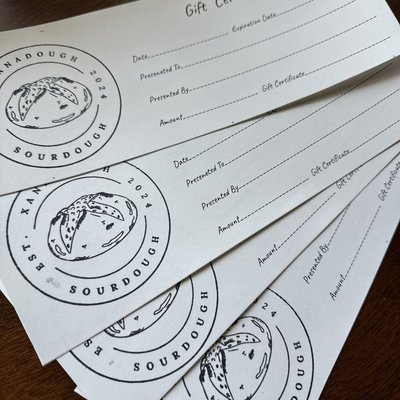 Gift Certificate- READ DESCRIPTION for How To Order