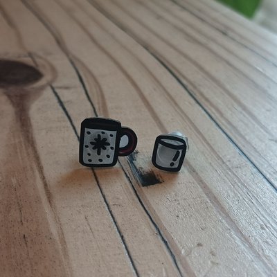 Hot Chocolate & Marshmallow Stud Earrings