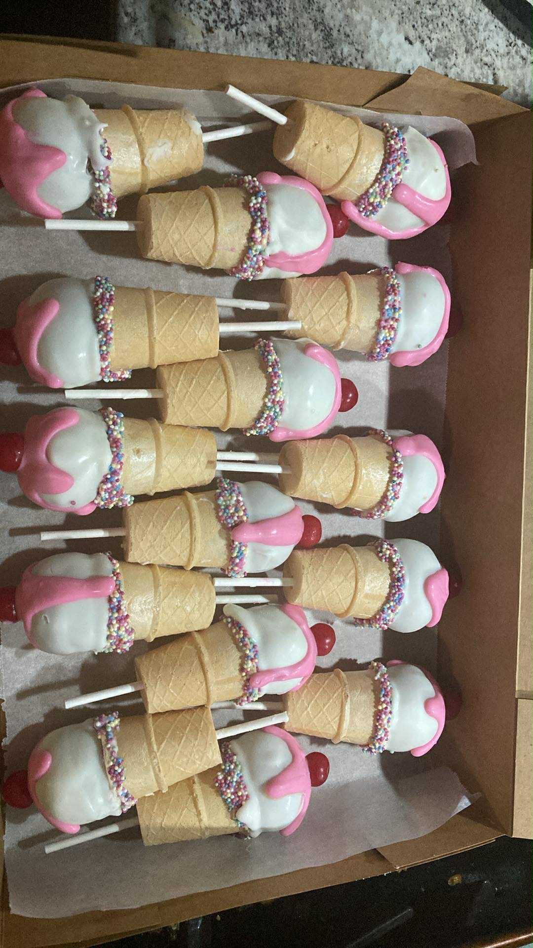 Ice Cream Cone Cake Pops 1 Dozen