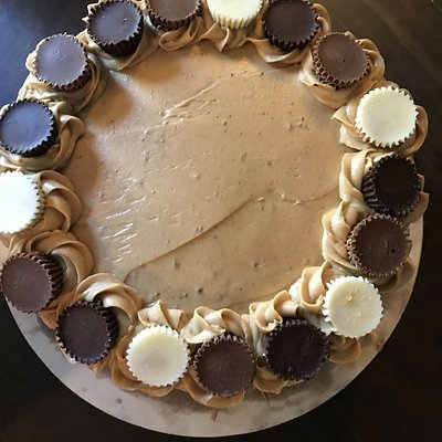Reese Peanut Butter Triple Chocolate Cake 