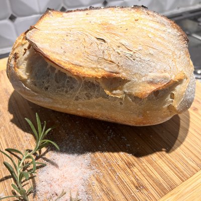 Organic Rosemary And Sea Salt Sourdough Loaf