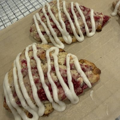 Raspberry White Chocolate Scones