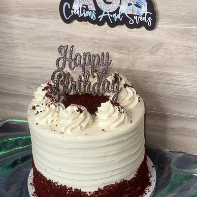 8” Gourmet Red Velvet Cake (serves 20-24)