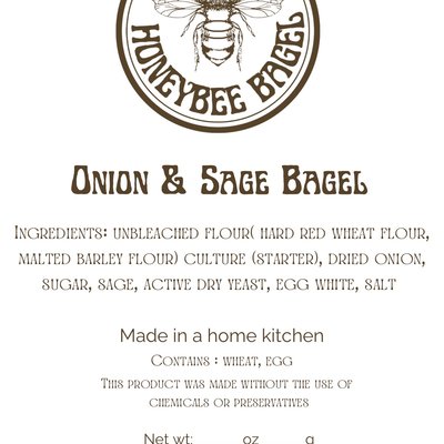 Dozen Onion And Sage Bagels