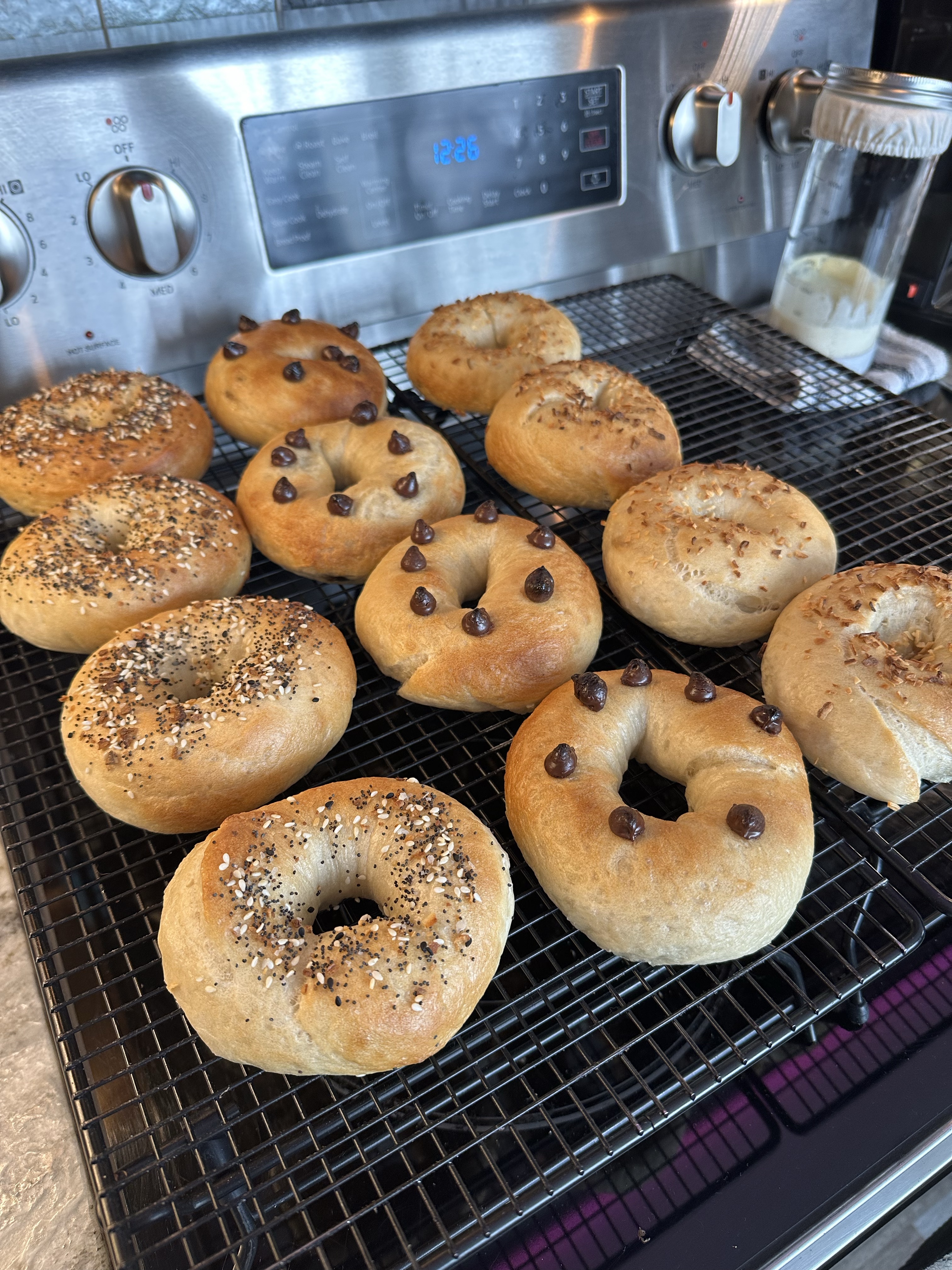 Flavored Sourdough Bagels