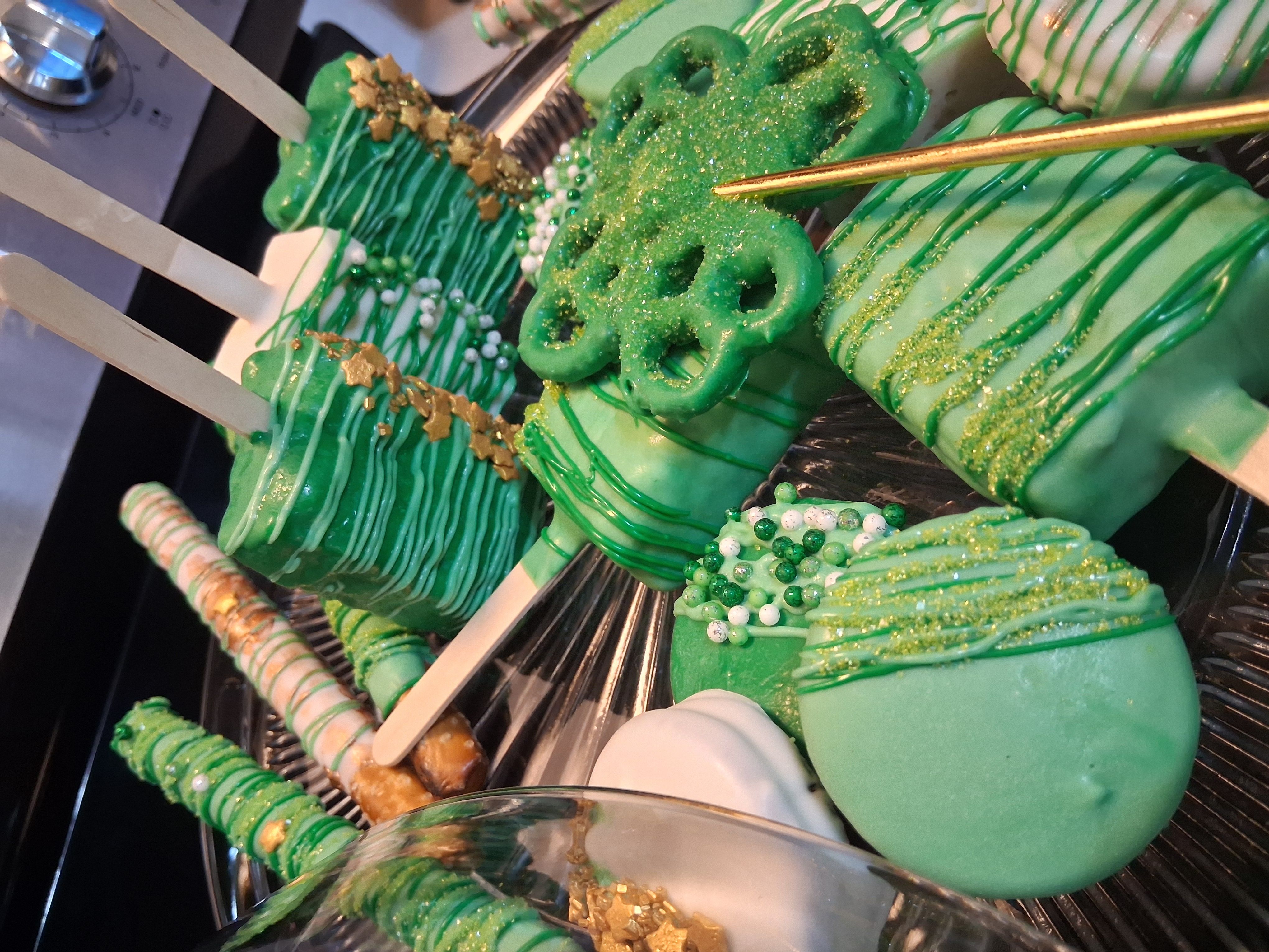 St.Patricks Dipped Rice Krispy Treats Only