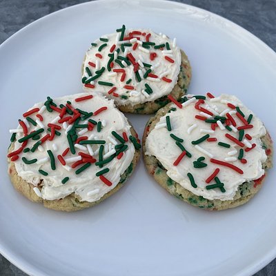 Frosted Sprinkle Cookies