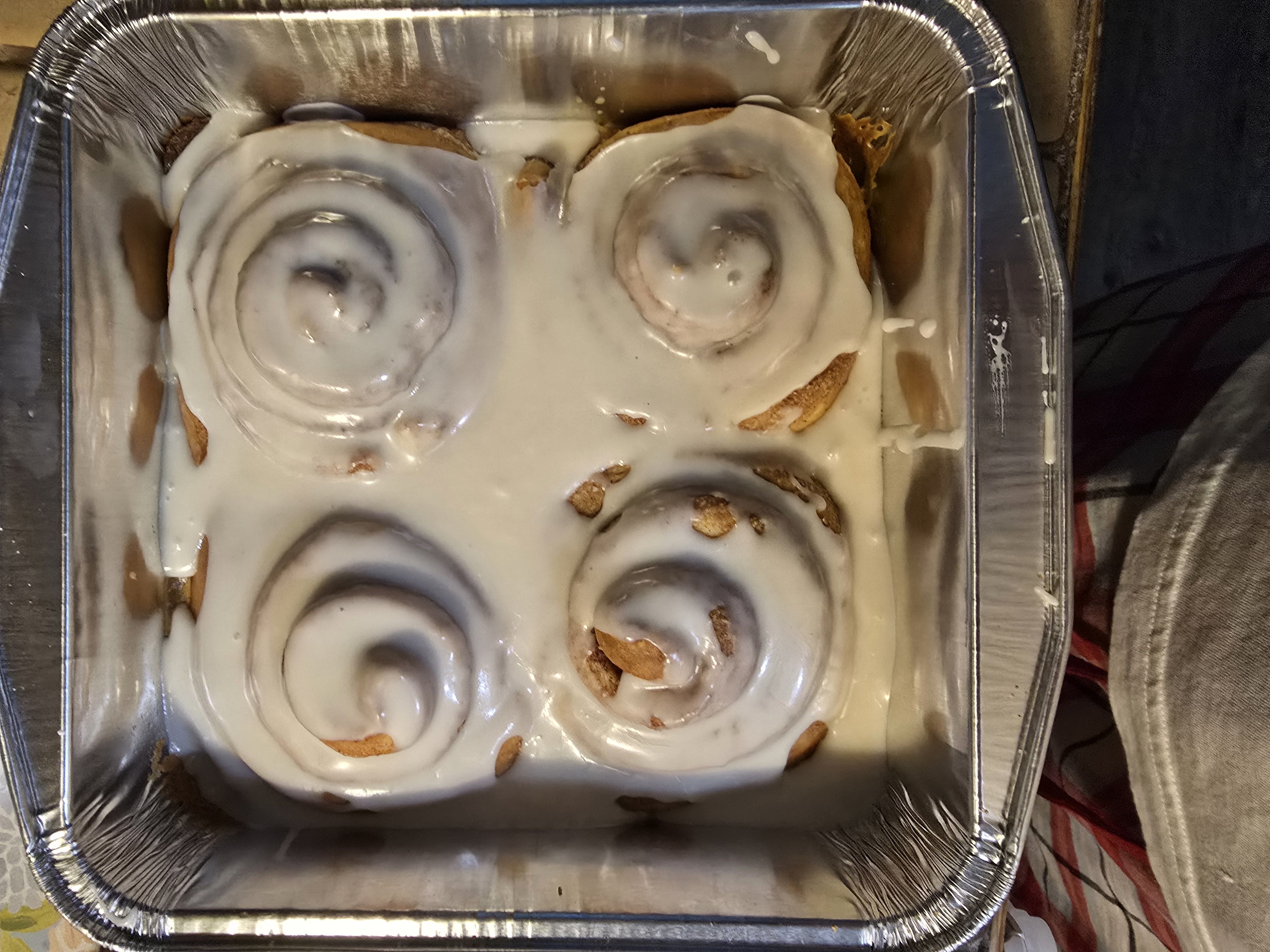 4 Sourdough Cinnamon Rolls
