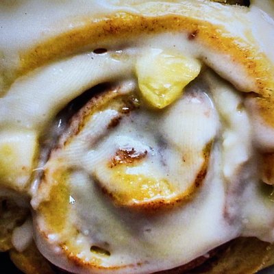 Apple Walnut Cinnamon Roll