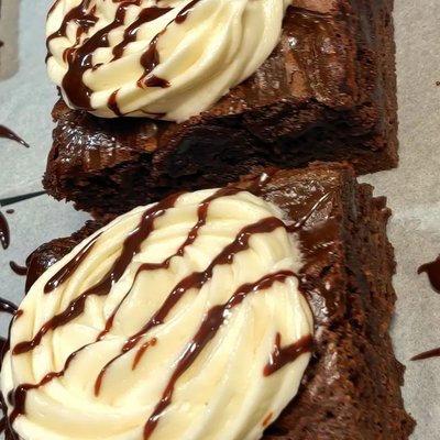 Fudge Brownies With Cream Cheese Frosting 