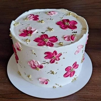 Flowers Spatulate cake 8 Inche