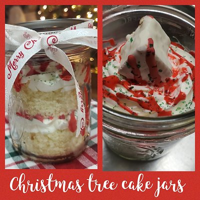 Christmas Tree Cake Jar