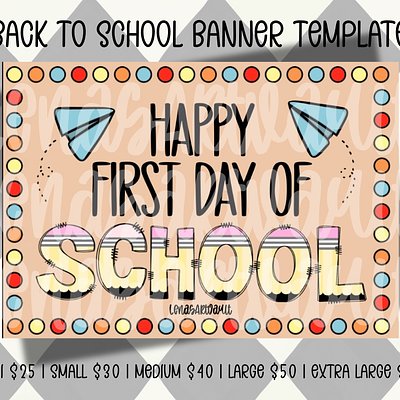 Pencil Paper Plane Back To School Painted Banner