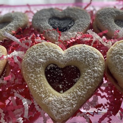 Valentine Strawberry Shortbread Cookies 