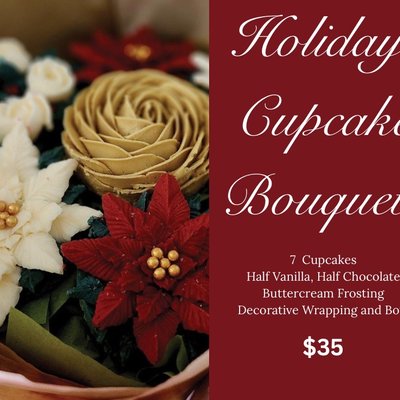 Holiday cupcake bouquets
