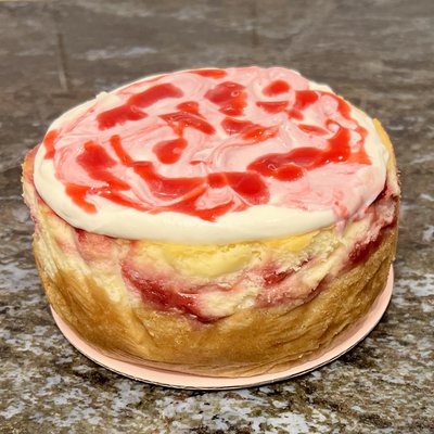 6” White Chocolate Raspberry Cheesecake (Serves 4-8)
