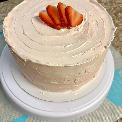Strawberry Layered Filled Cake
