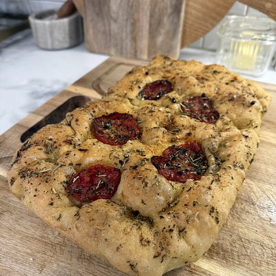 Signature Herb And Sun-dried Tomato Sourdough Focaccia 