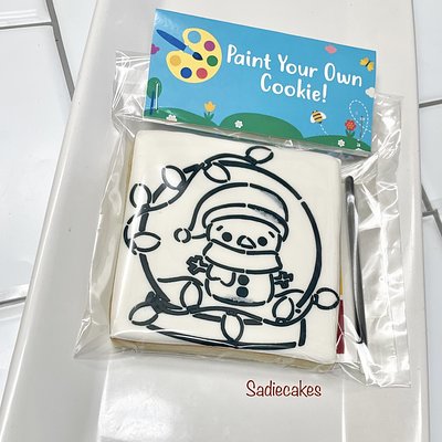 PYO Single Sugar Cookie - Snowman Snow Globe