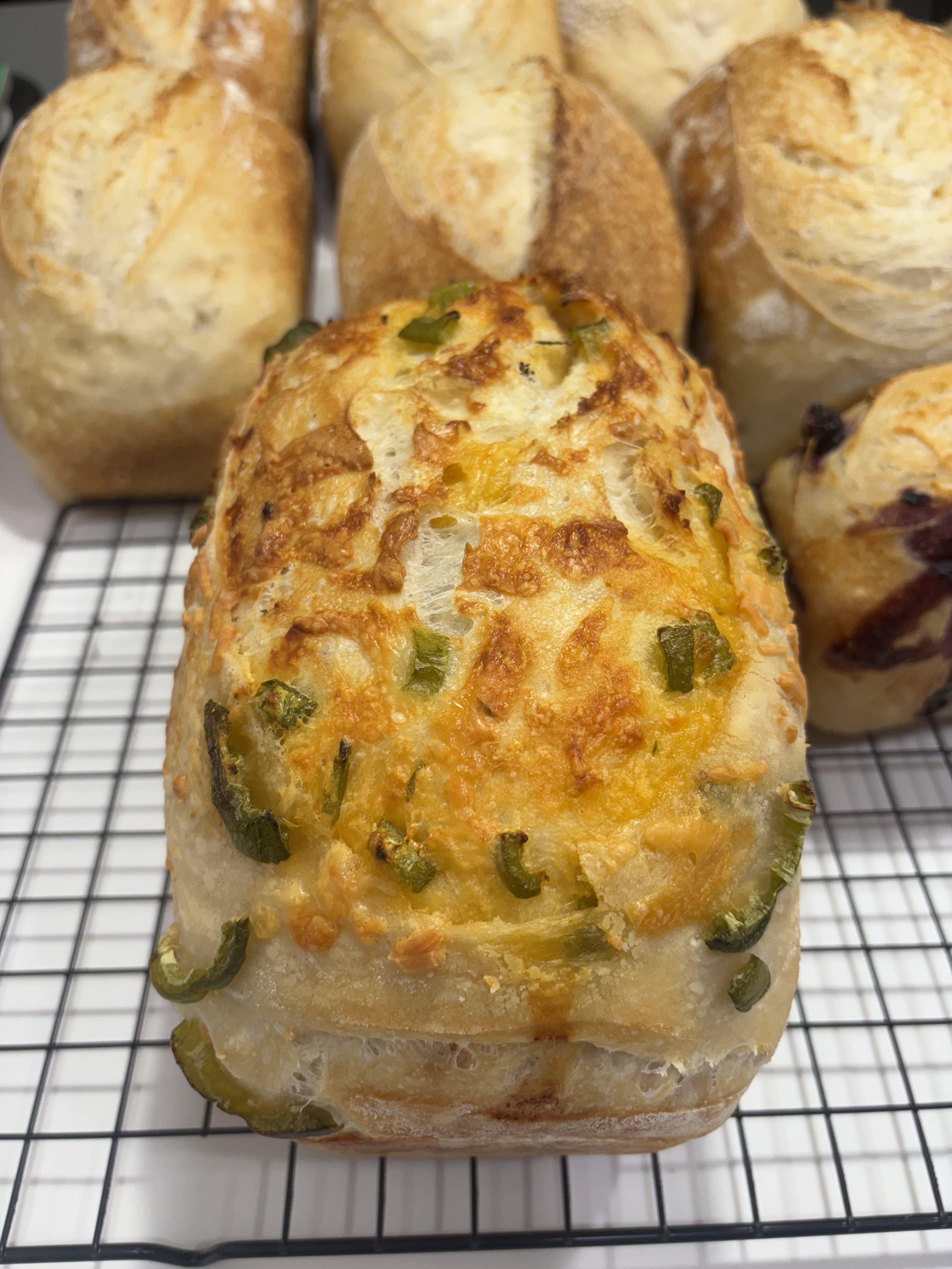 Cheddar Jalapeño Sourdough Loaf 