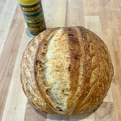 Crunchy Chili Onion Sourdough Loaf