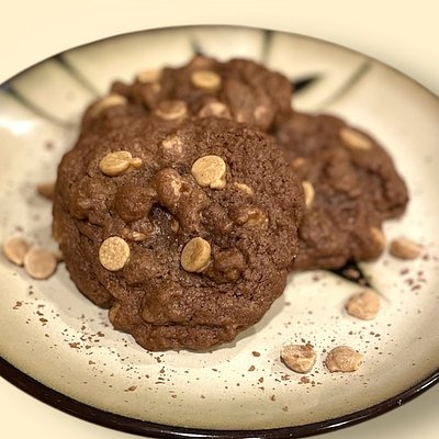 Double Chocolate Peanut Butter Chip Cookies