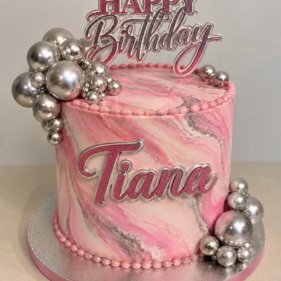 Marble Print Cake 