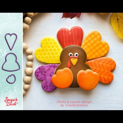 Decorated Turkey Cookie set (Example Pic)