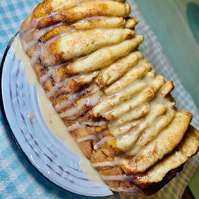 Sourdough Cinnamon Roll Pull Apart Loaf 