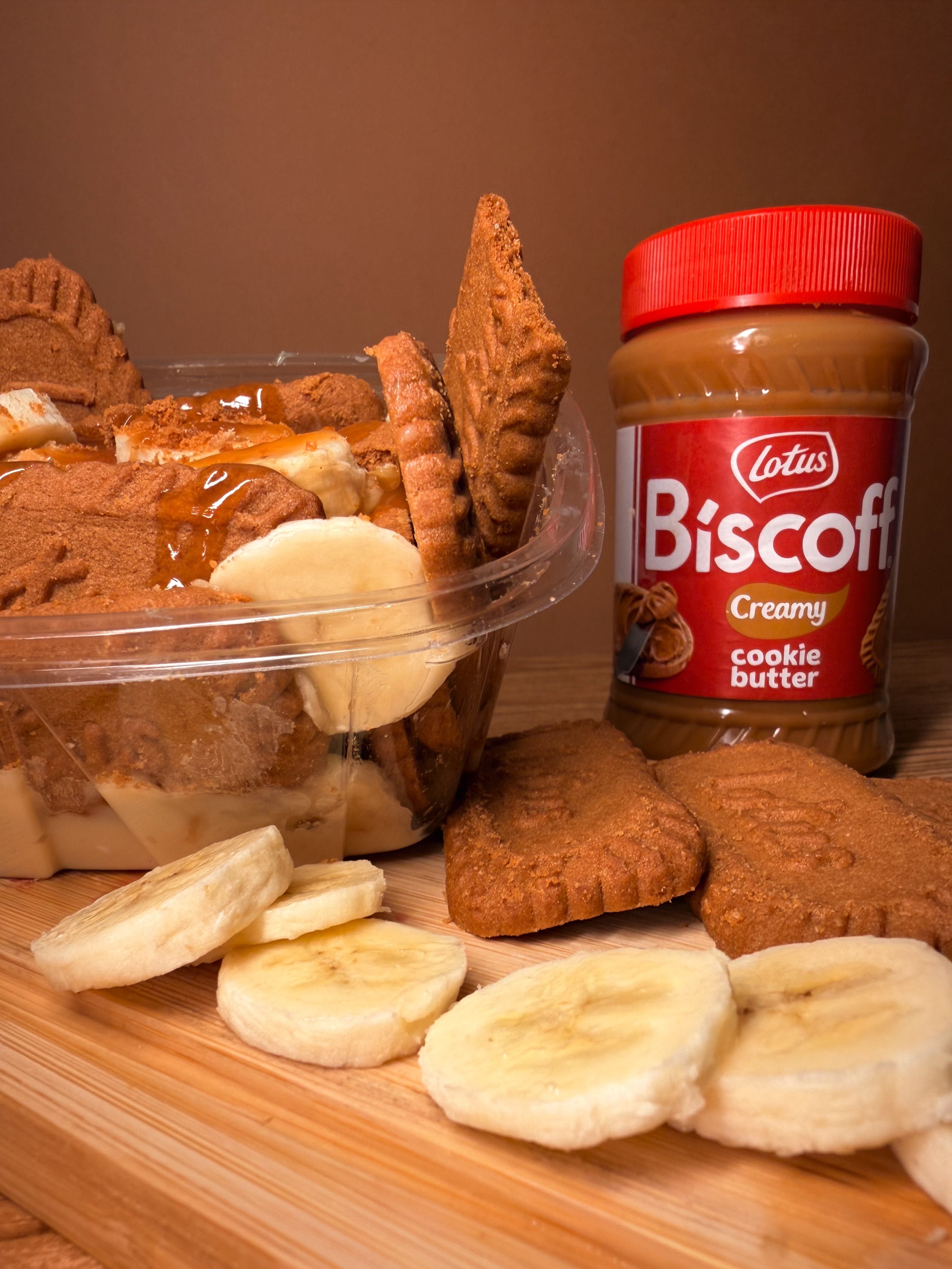 Large Carmel Biscoff Banana Pudding 
