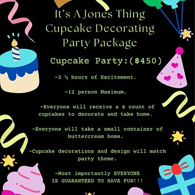 Cupcake Decorating Party Package 