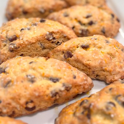 Citrus Kissed Choco Scones