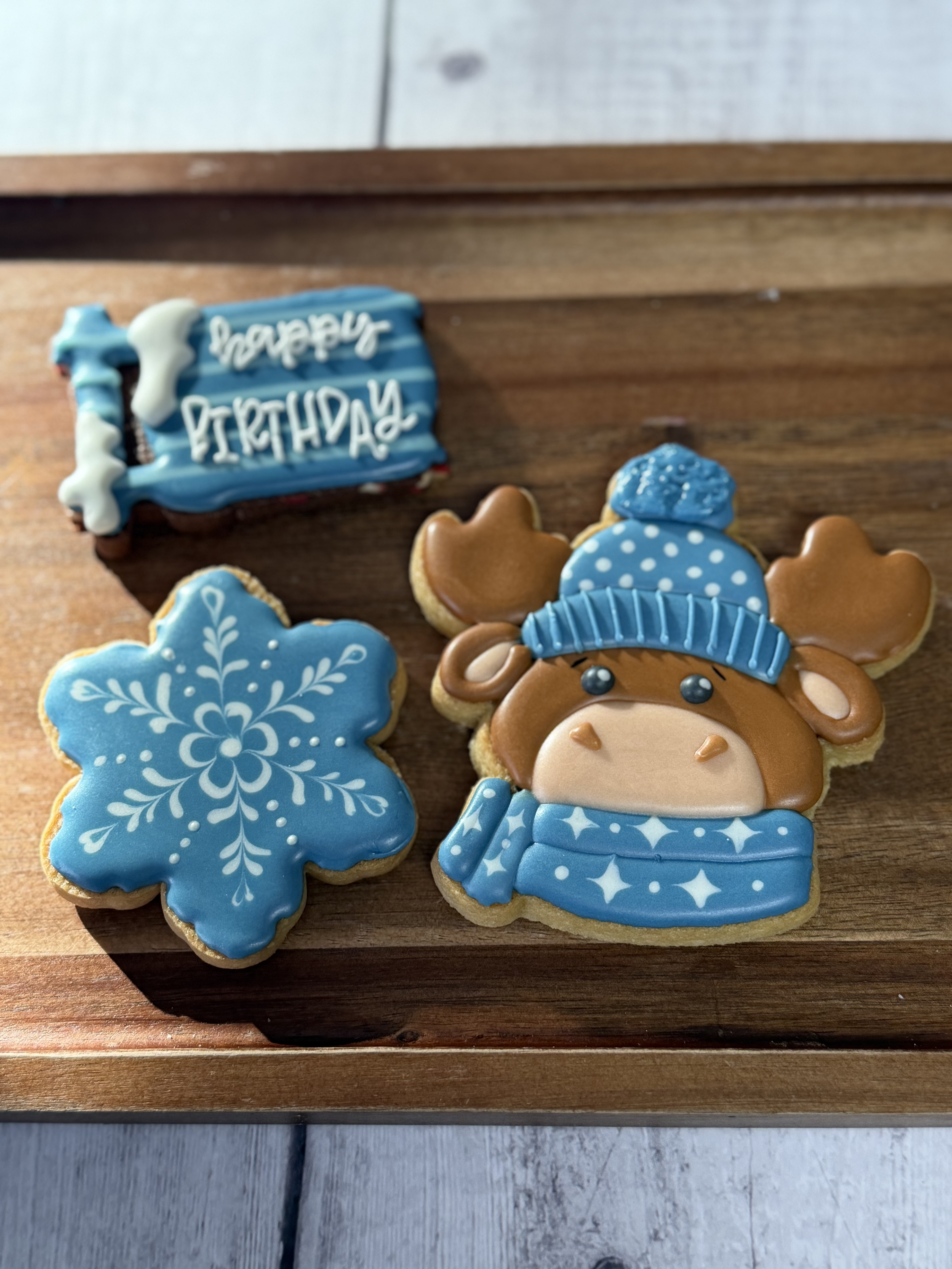 Winter Birthday Set Of 3(Moose)