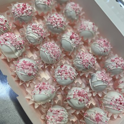 Chocolate Covered Oreo’s, Pretzles, Rice Crispy Treats, Strawberries, truffles 