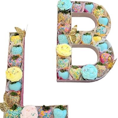 Custom Strawberry & Cupcake  Letter Trays