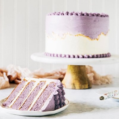 4 Layer Ube Cake Slice