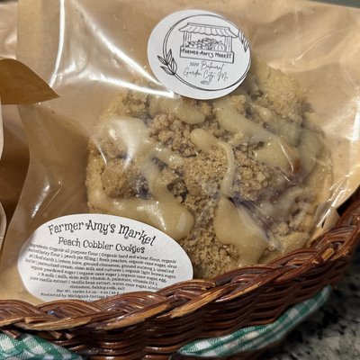 One Dozen Peach Cobbler Cookies 