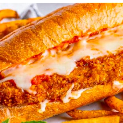 Chicken Parm Sub With Fries