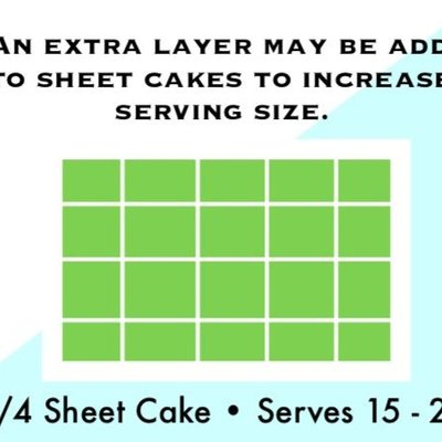 1/4 sheet cake