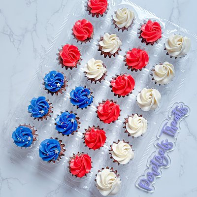 24 Count Mini Flag Cups (brownie Or Cookies)