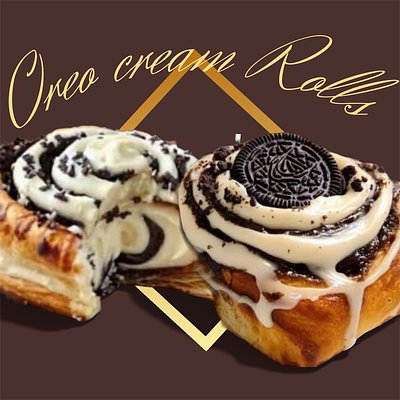 Cinnamon Roll Top With Oreo swirl
