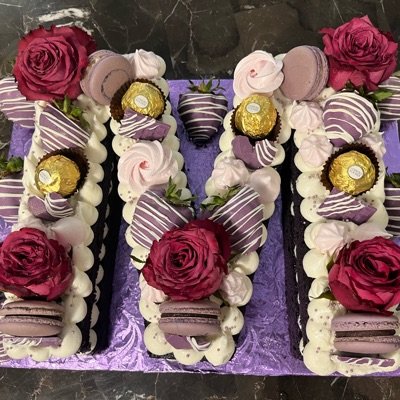 1 - UBE Letter Cake
