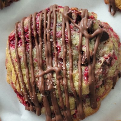 Chocolate Chip Raspberry Cookies