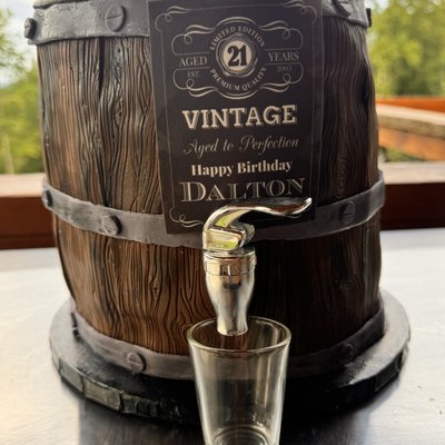10 In Working Fillable Barrel Cake 