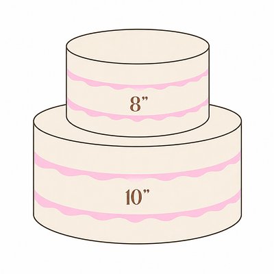 Medium Two-Tier Cake (8”,10”)