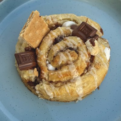 S’mores Sourdough Cinnamon Roll
