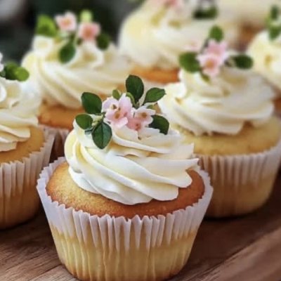 Almond Wedding Cupcakes 