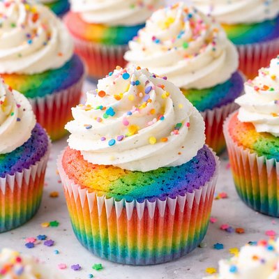 Rainbow Cupcakes