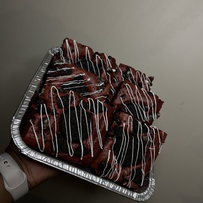 Full Pan Of Red Velvet Browniez 